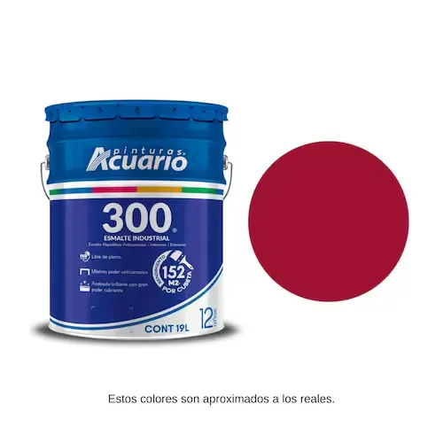 Pintura de esmalte Rojo 1 L (1000 ml) Acuario 300