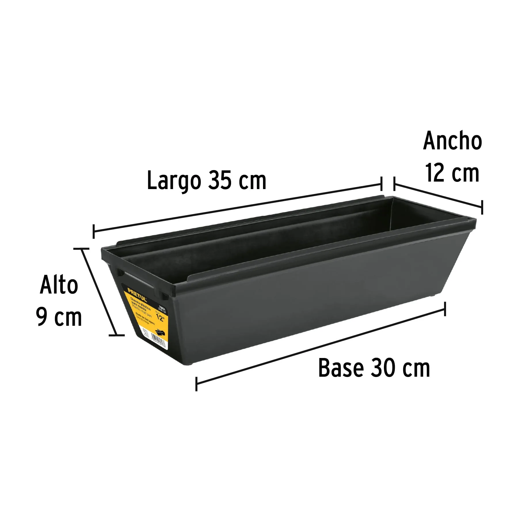 Charola para mezcla Pretul Plastica Largo 35 cm
