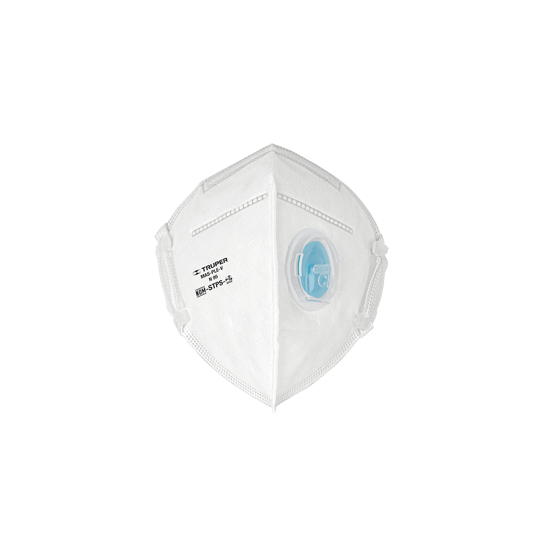 Cubrebocas (Respirador) Blanco Con válvula Truper N95 Plegable