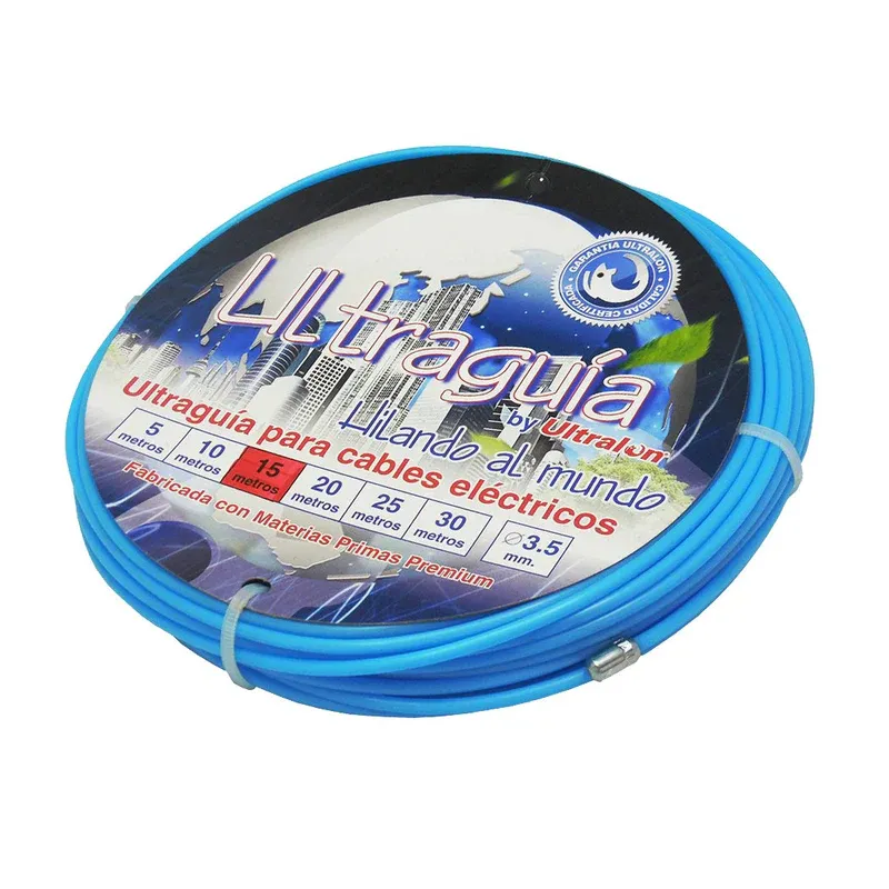 Guía para cable Azul 15 m Ultraguía Plástica
