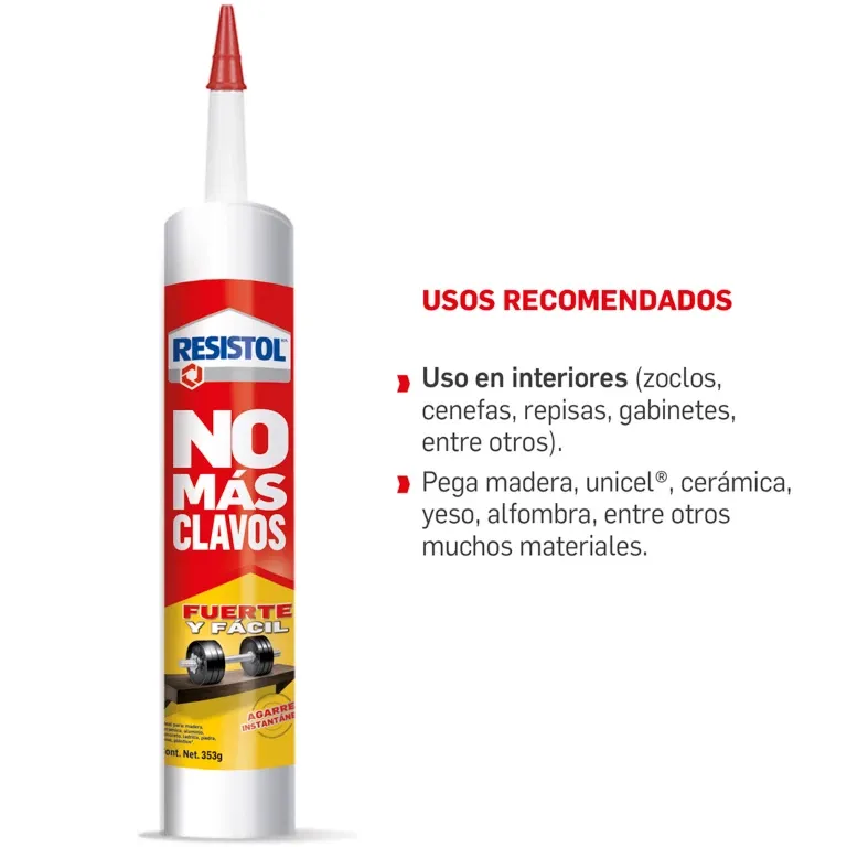 Adhesivo de montaje 353 g Resistol No más clavos