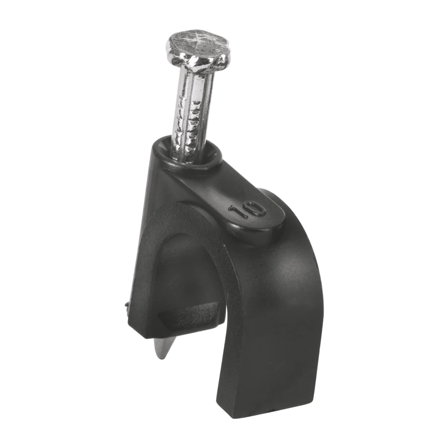 Grapas para cable Negra Volteck 10 mm Redonda Por bolsa (20 pz)