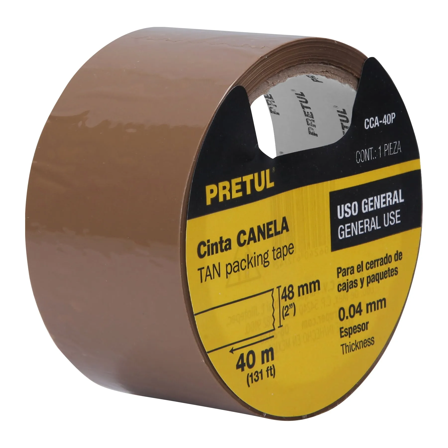 Cinta de empaque Canela 40 m Pretul