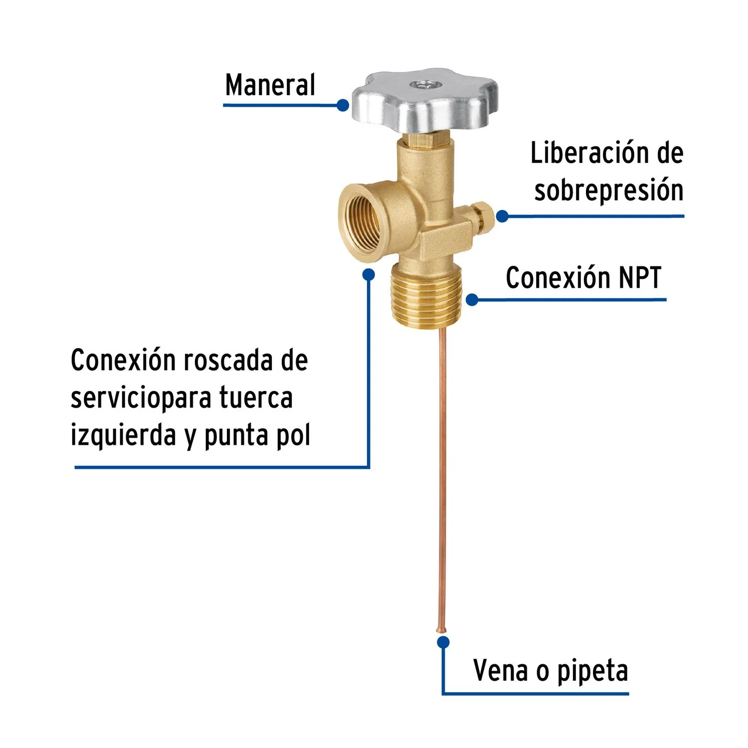 Válvula de servicio para tanque estacionario Foset