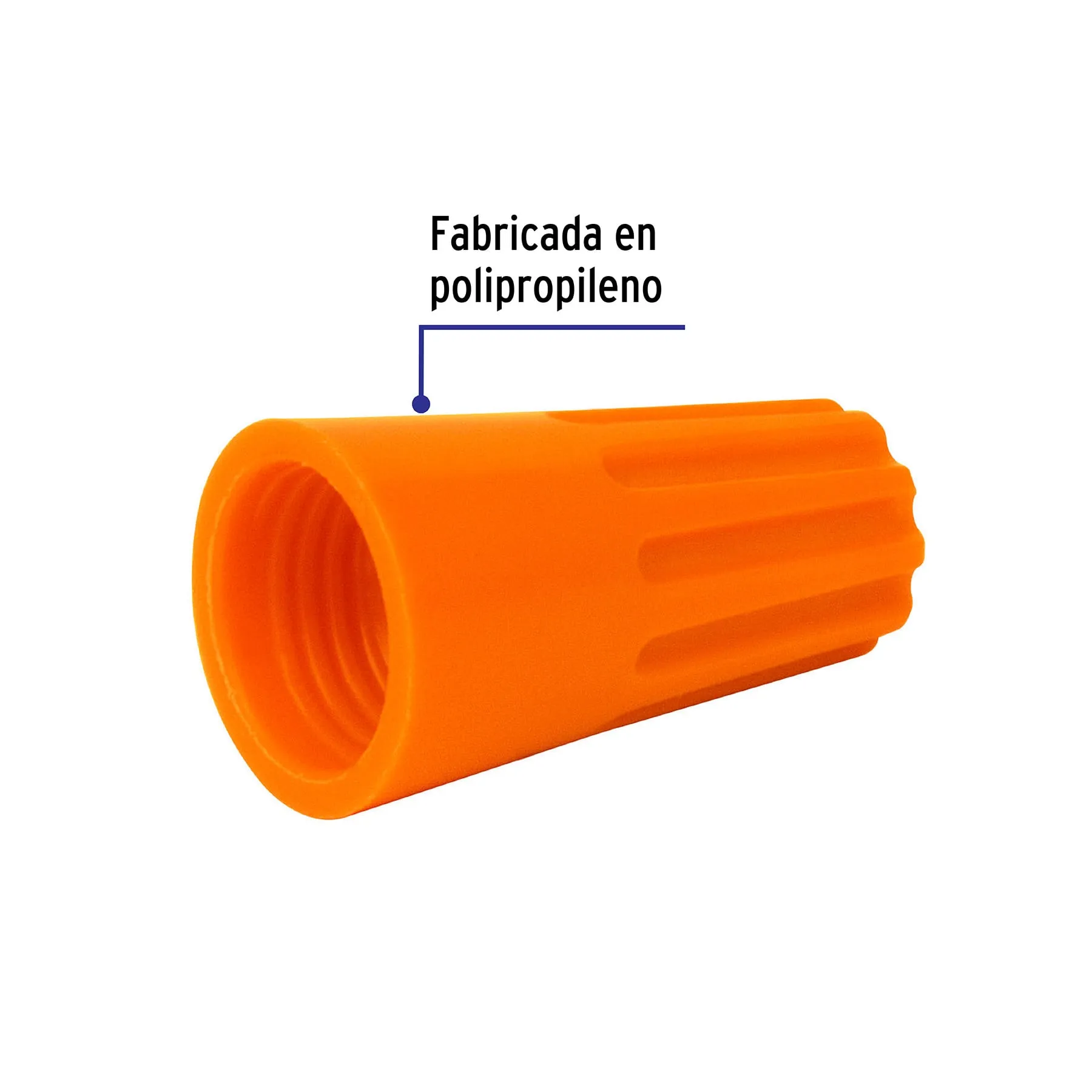 Capuchones para empalme de cable (Naranja 14-12 AWG) Volteck