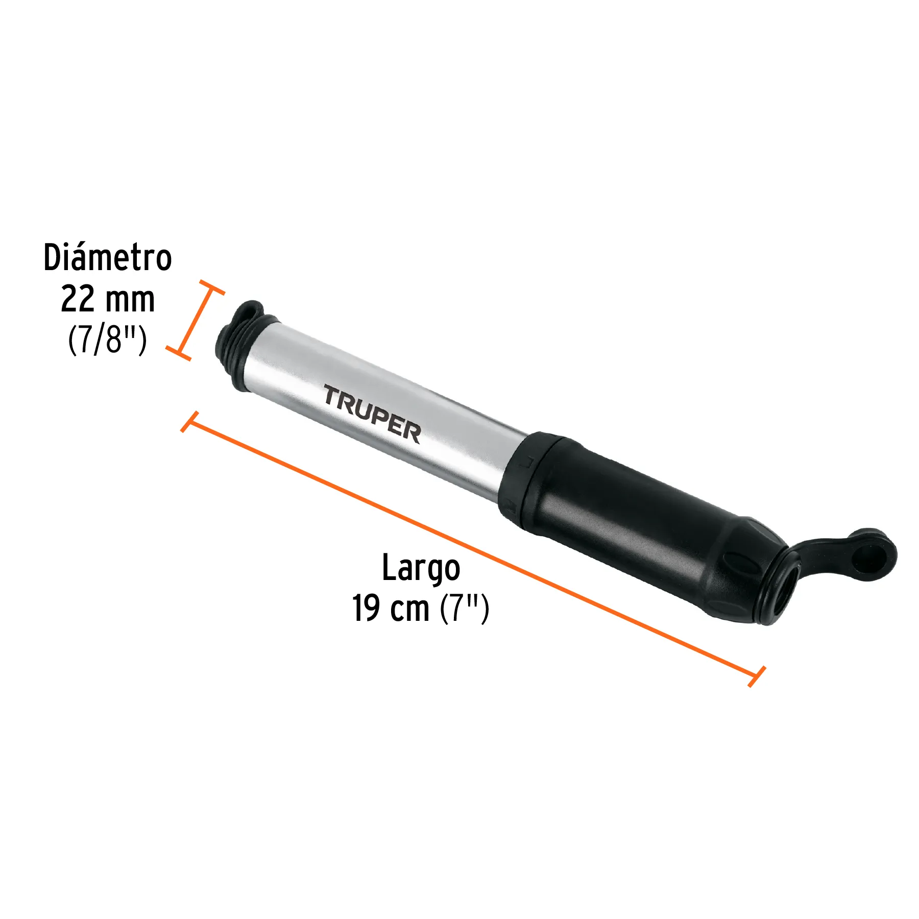 Bomba manual para inflar Truper Para bicicleta