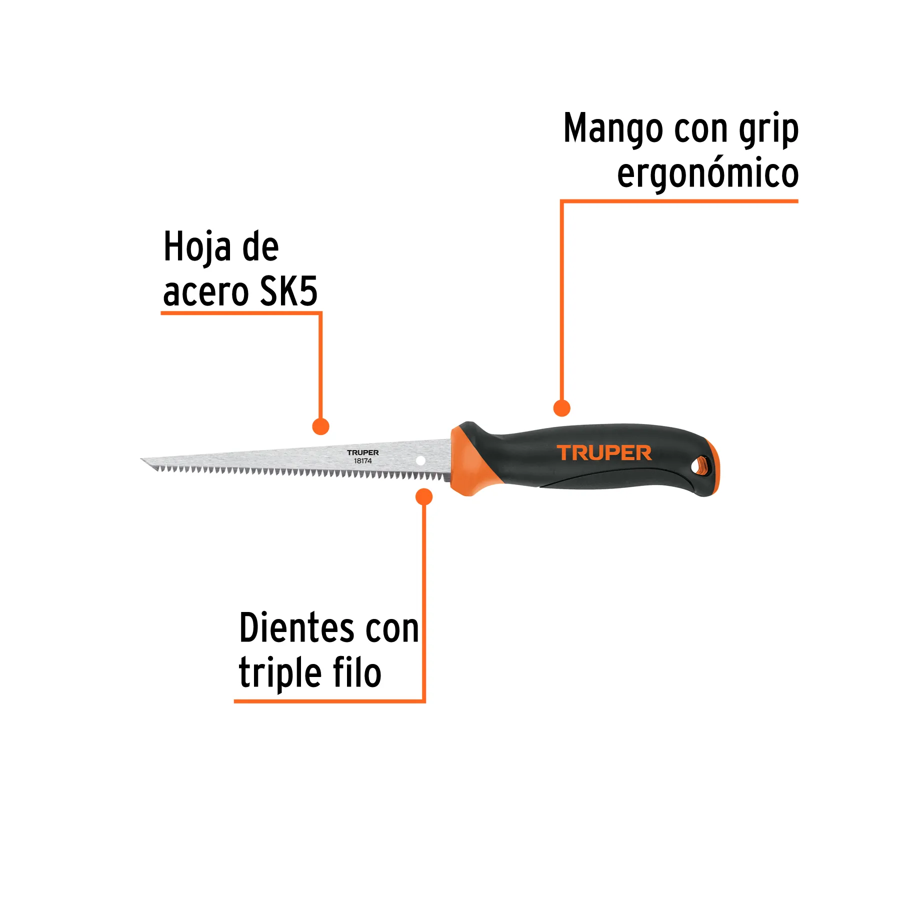Serrucho Truper Para plafon y muros de yeso,