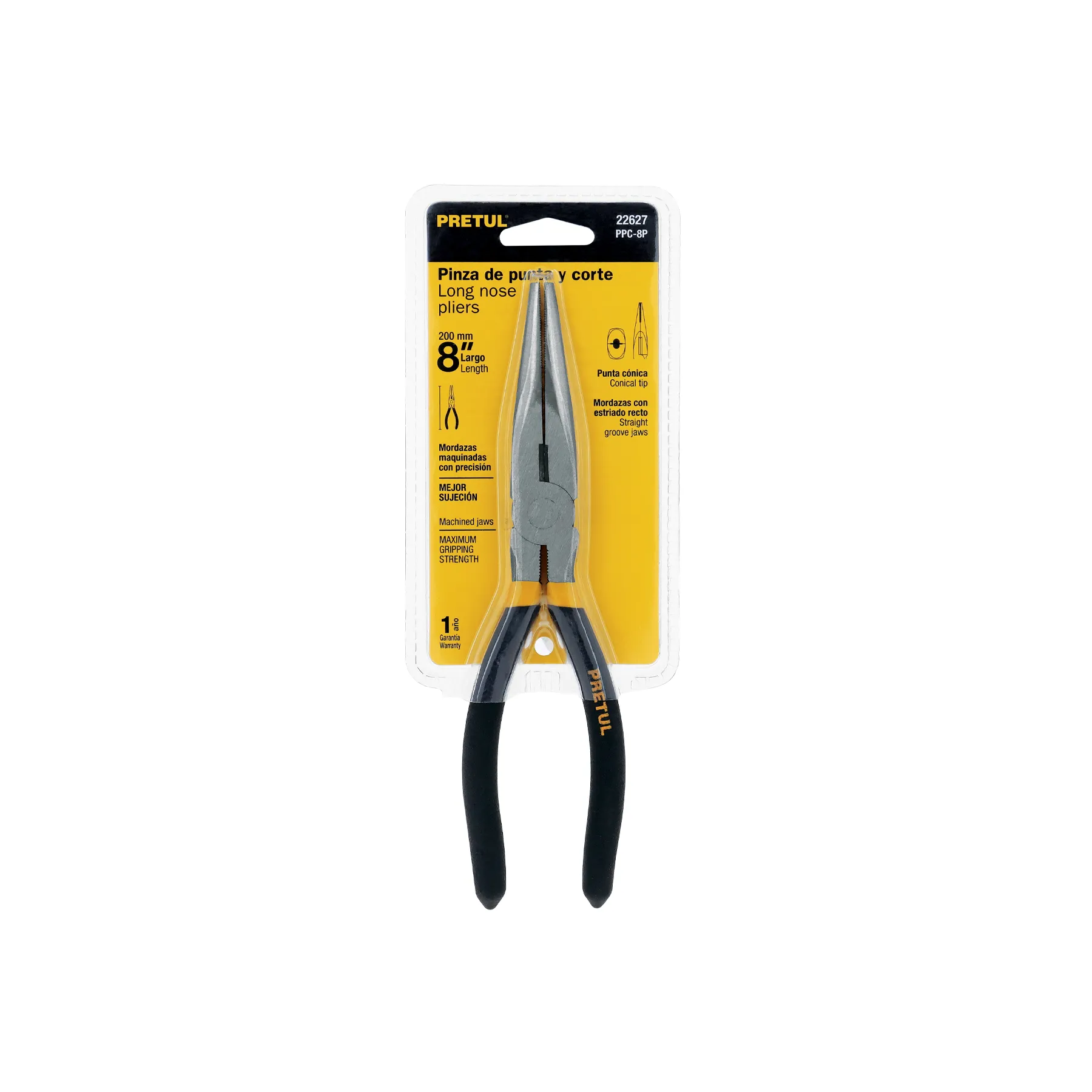 Pinzas de punta y corte 8 " Pretul PVC