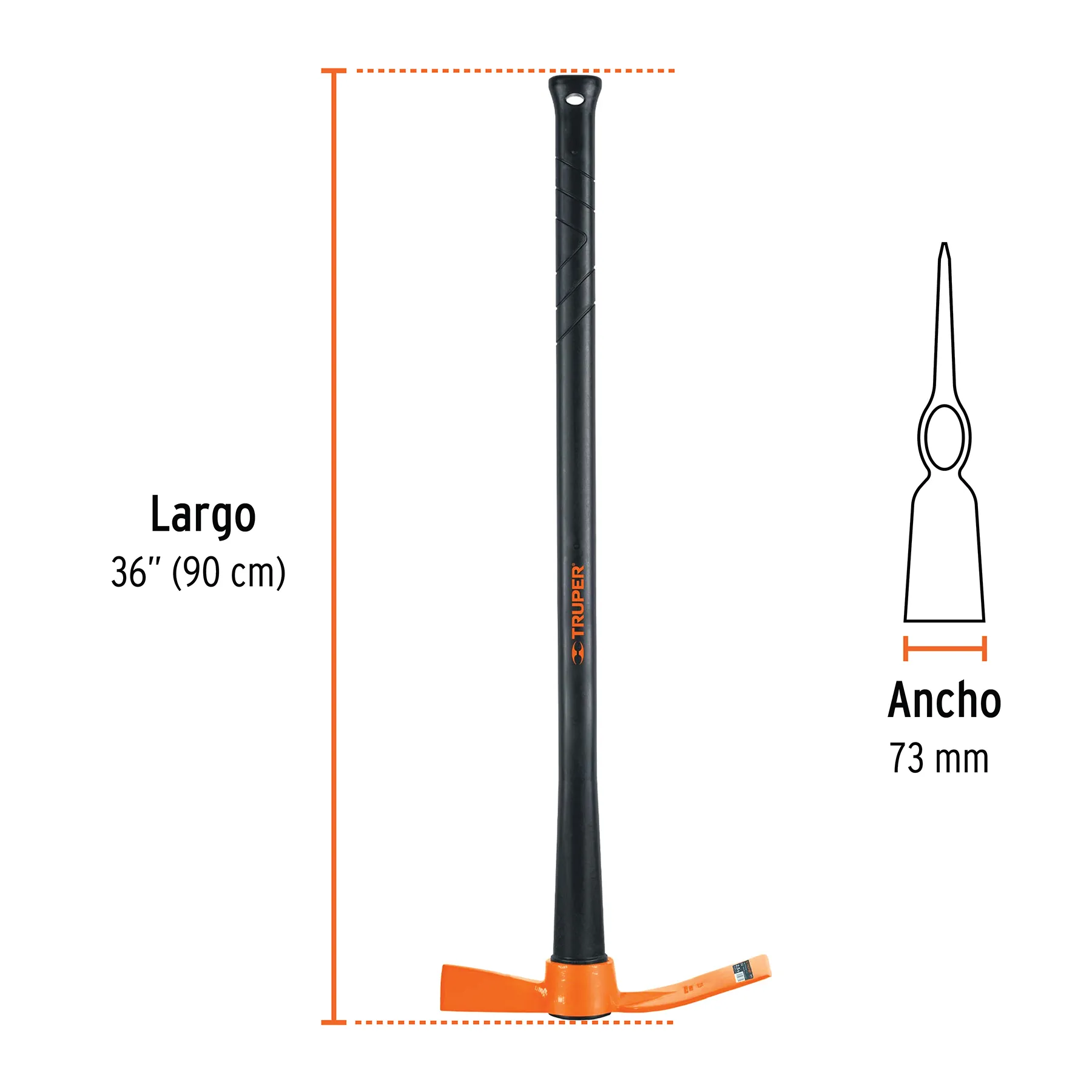 Talacho-hacha 73 mm Truper Fibra de vidrio