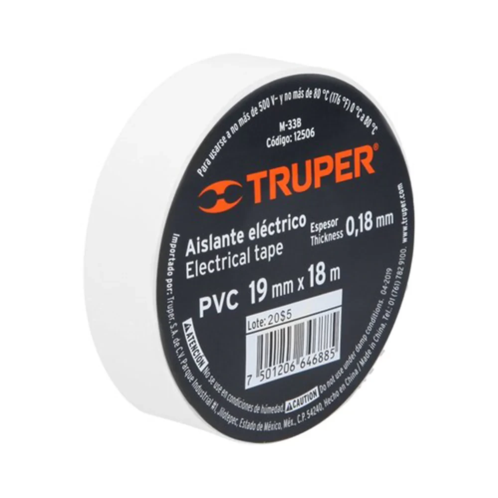 Cinta de aislar Blanca Truper