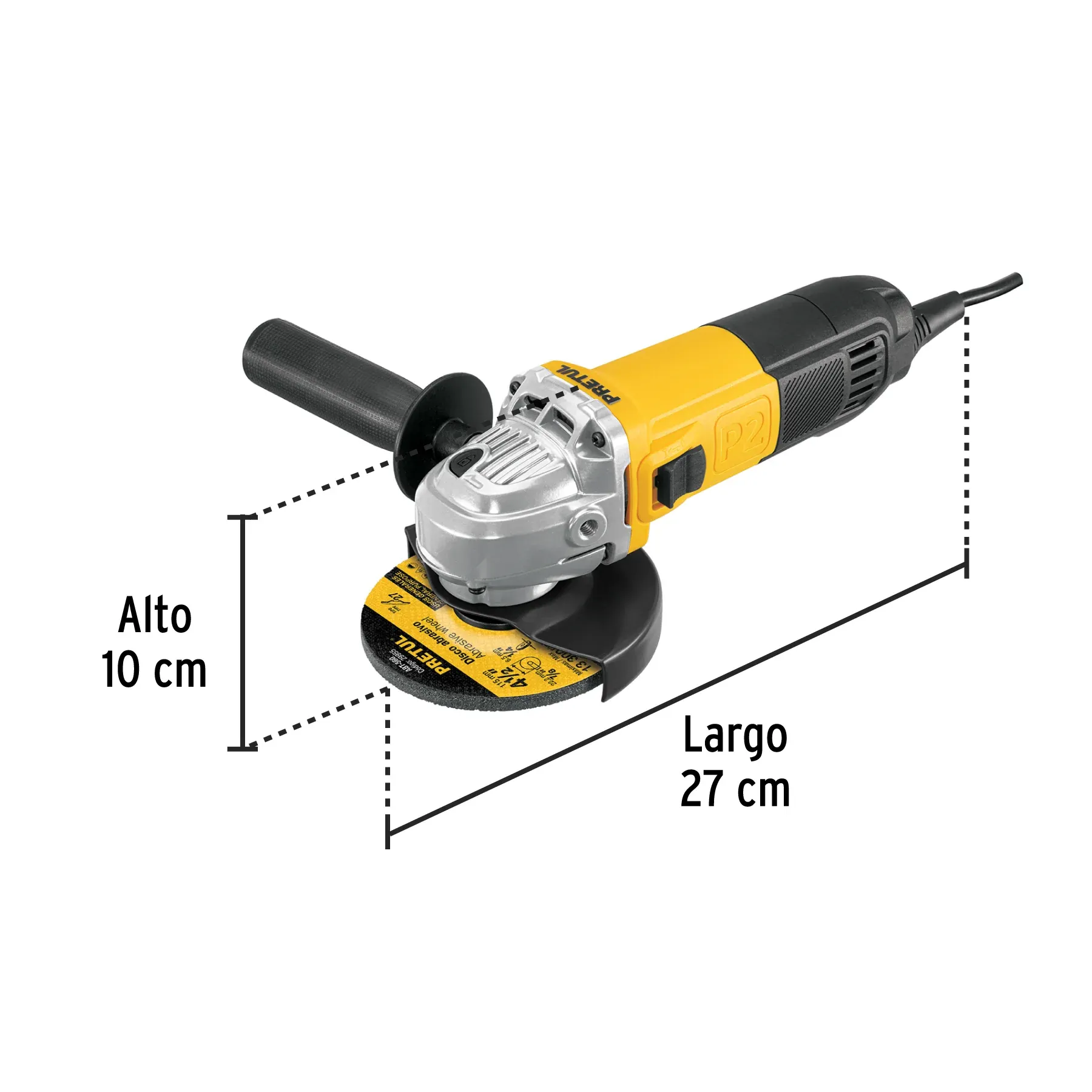 Esmeriladora 4-1/2 " Pretul 20 V