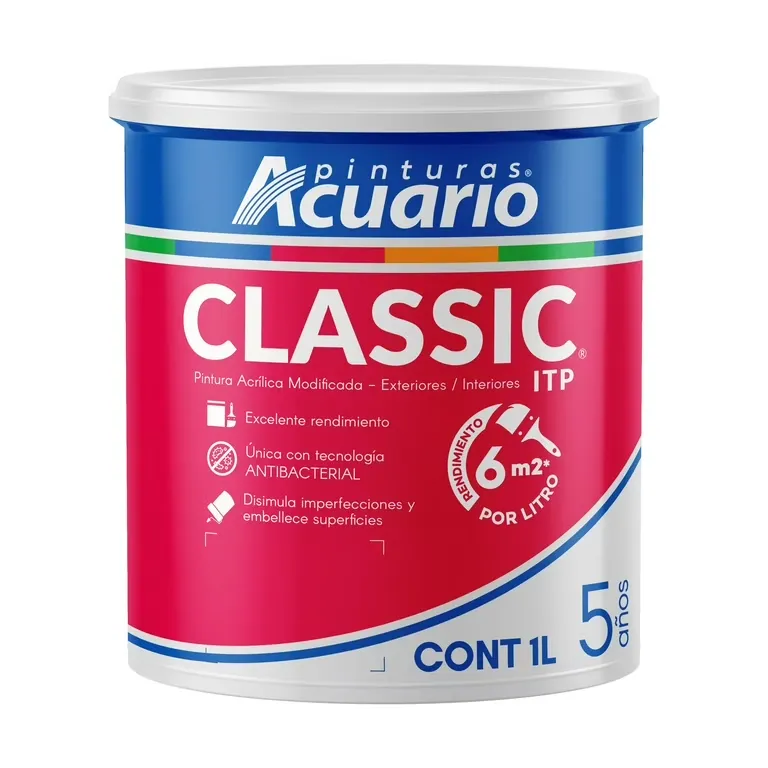 Pintura vinilica Blanco Acuario classic ITP Galon (4 L)