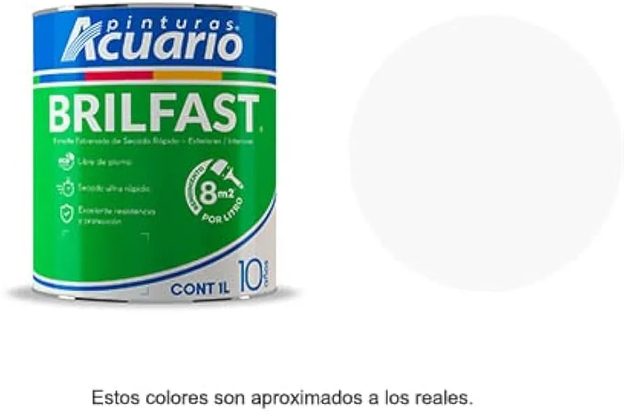 Pintura de esmalte Blanco 1 L (1000 ml) Acuario Brilfast
