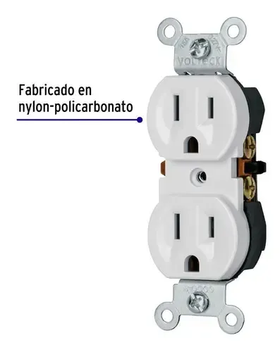 Contacto duplex Blanco Volteck