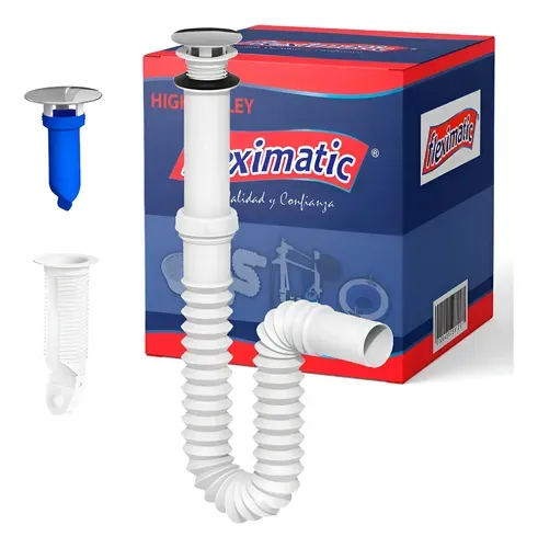 Cespol Fleximatic PVC Zero Olores Flexible Contra  clásica Para lavabo
