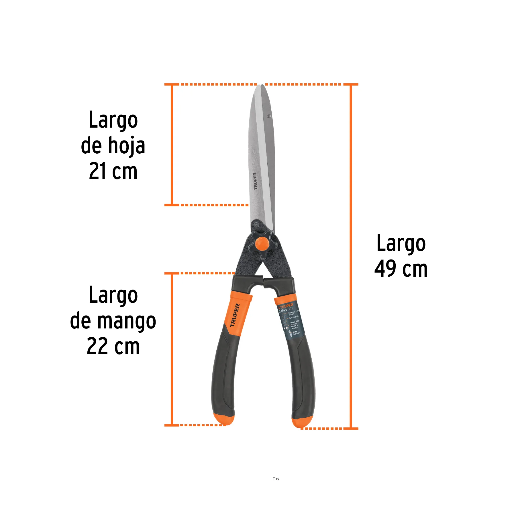 Tijeras para poda Truper Mango Confort Grip