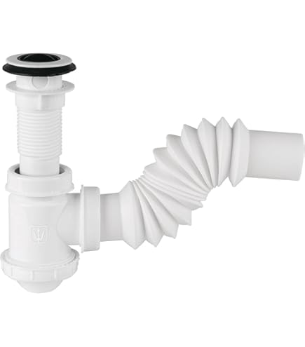 Cespol Foset PVC Flexible con bote Sin contra Para fregadero