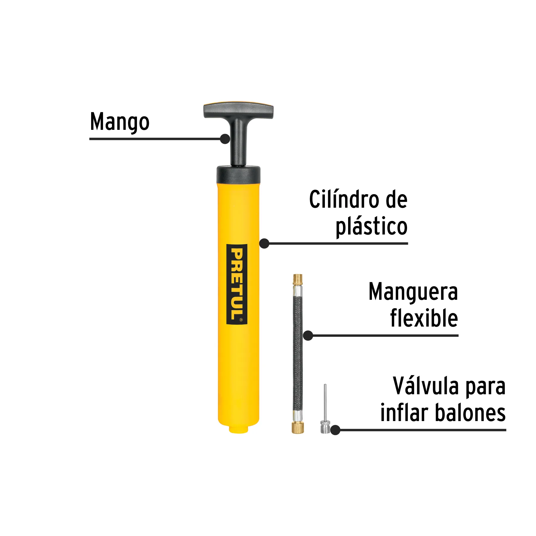 Bomba manual para inflar Pretul Para balones