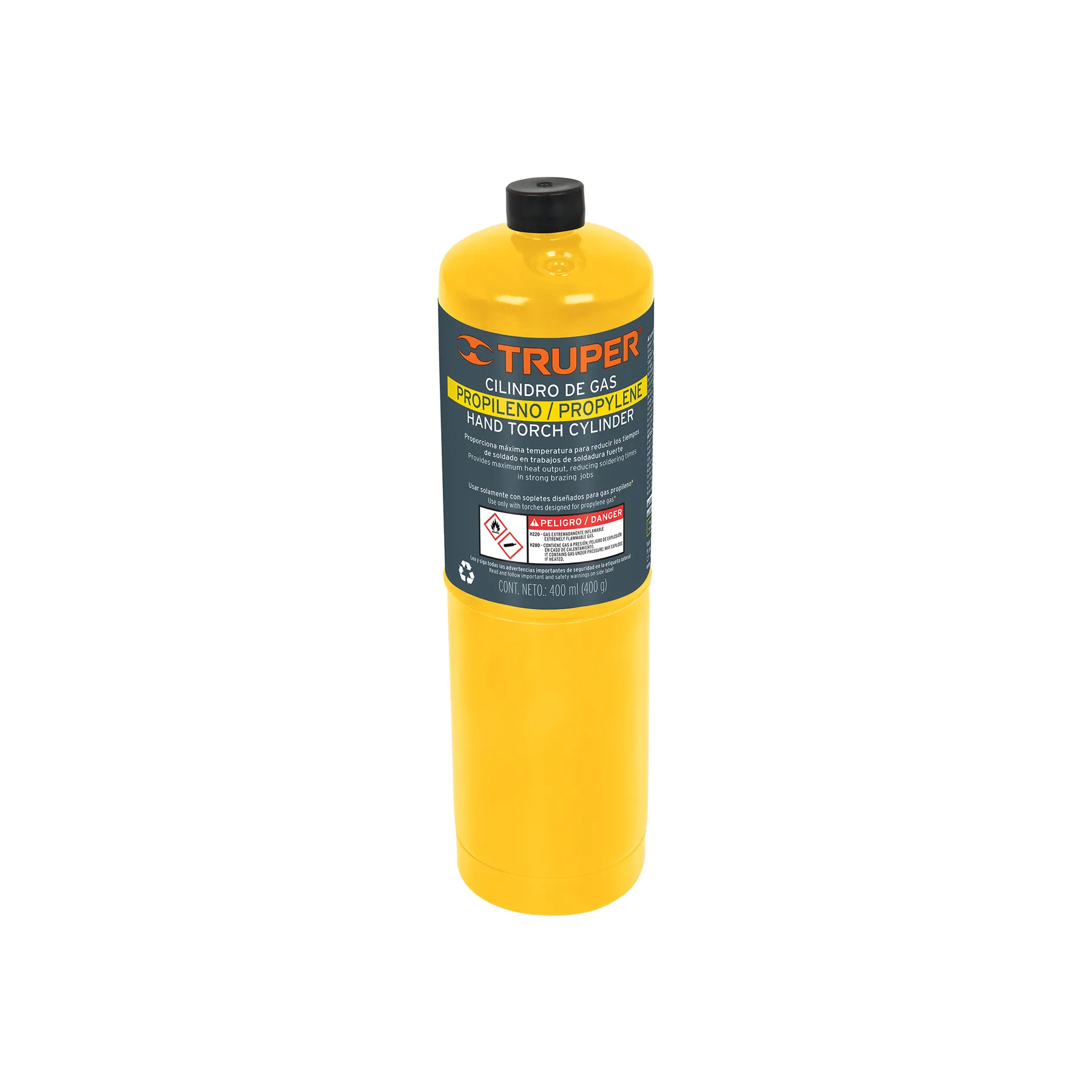 Gas propileno Amarillo Truper Cilindro (400 gr)
