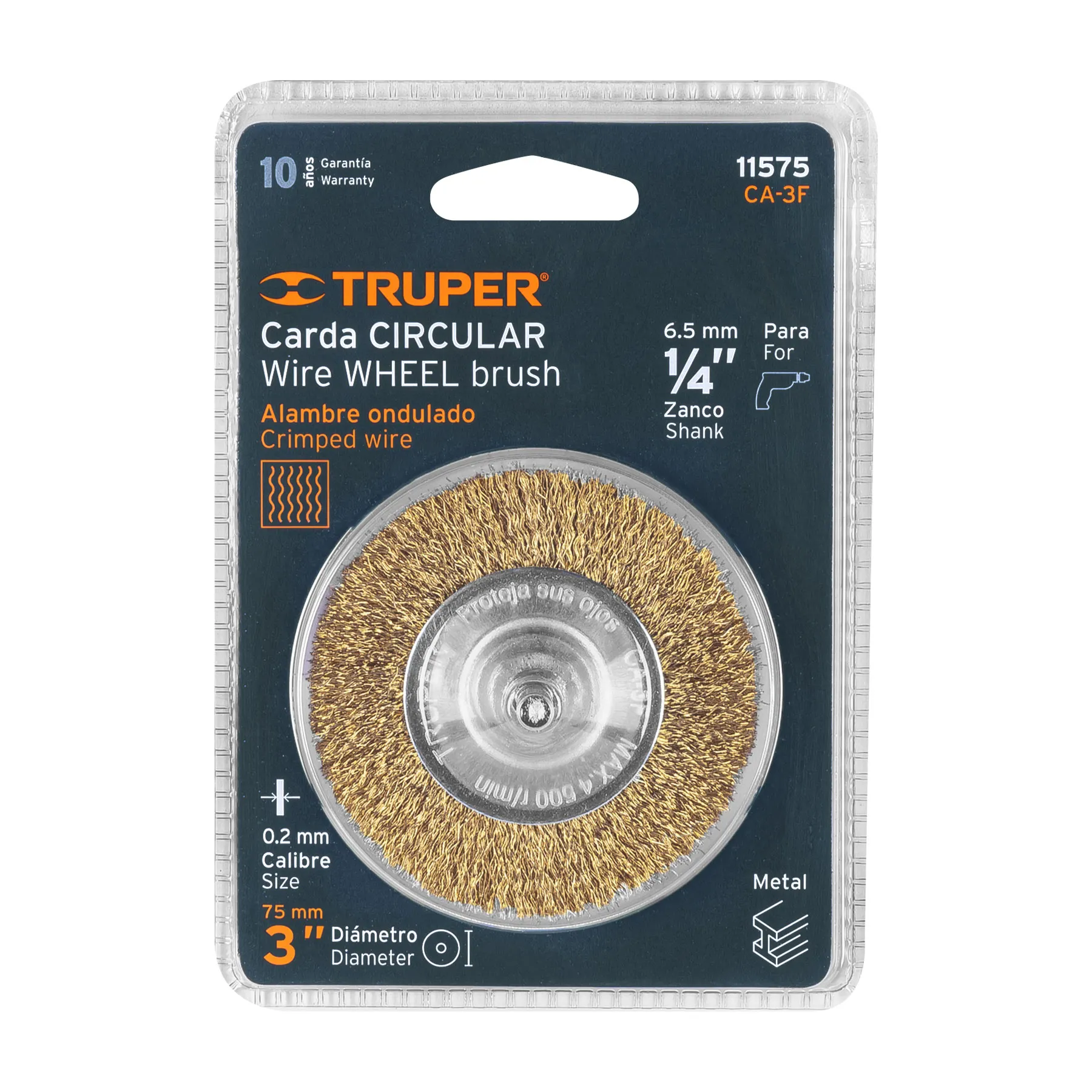 Carda circular para taladro Fino 3 " Truper
