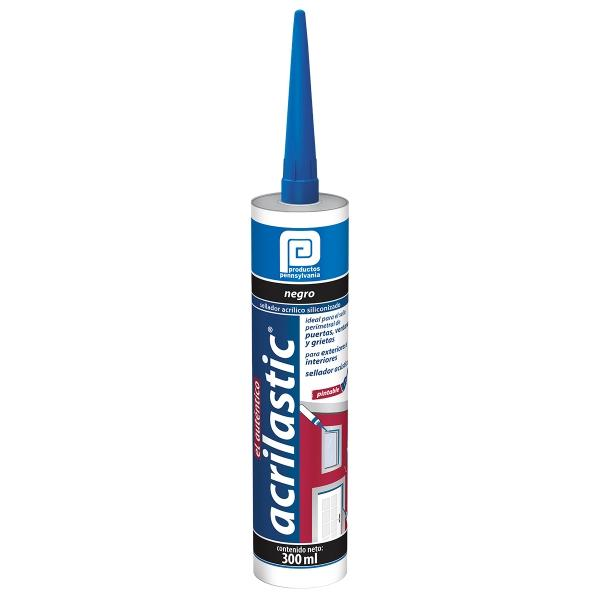Silicón (Sellador) Negro acrilastic Cartucho Acrílico