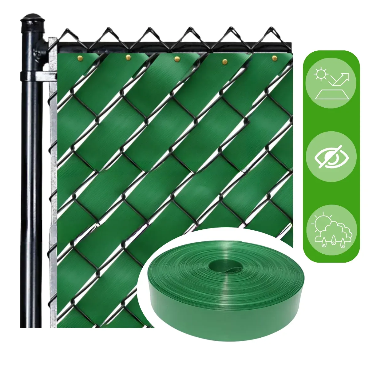 Cinta rompevientos Verde (Pvc) Por rollo (5kg)