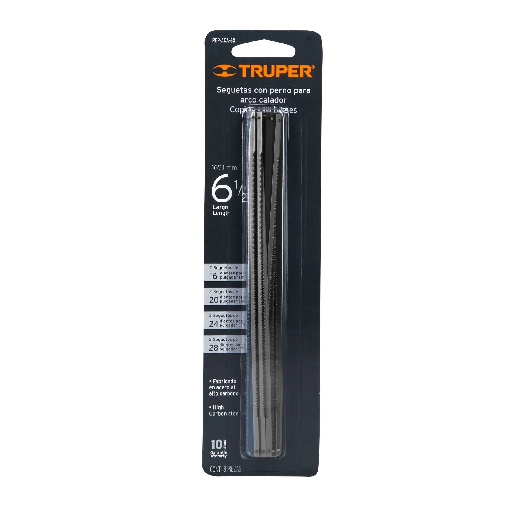 Segueta para arco calador Truper Blister ( 8 pz )