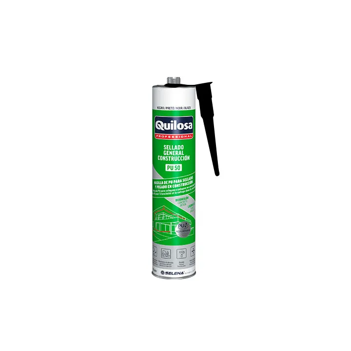 Silicón (Sellador) Negro Quilosa Cartucho Poliuretano