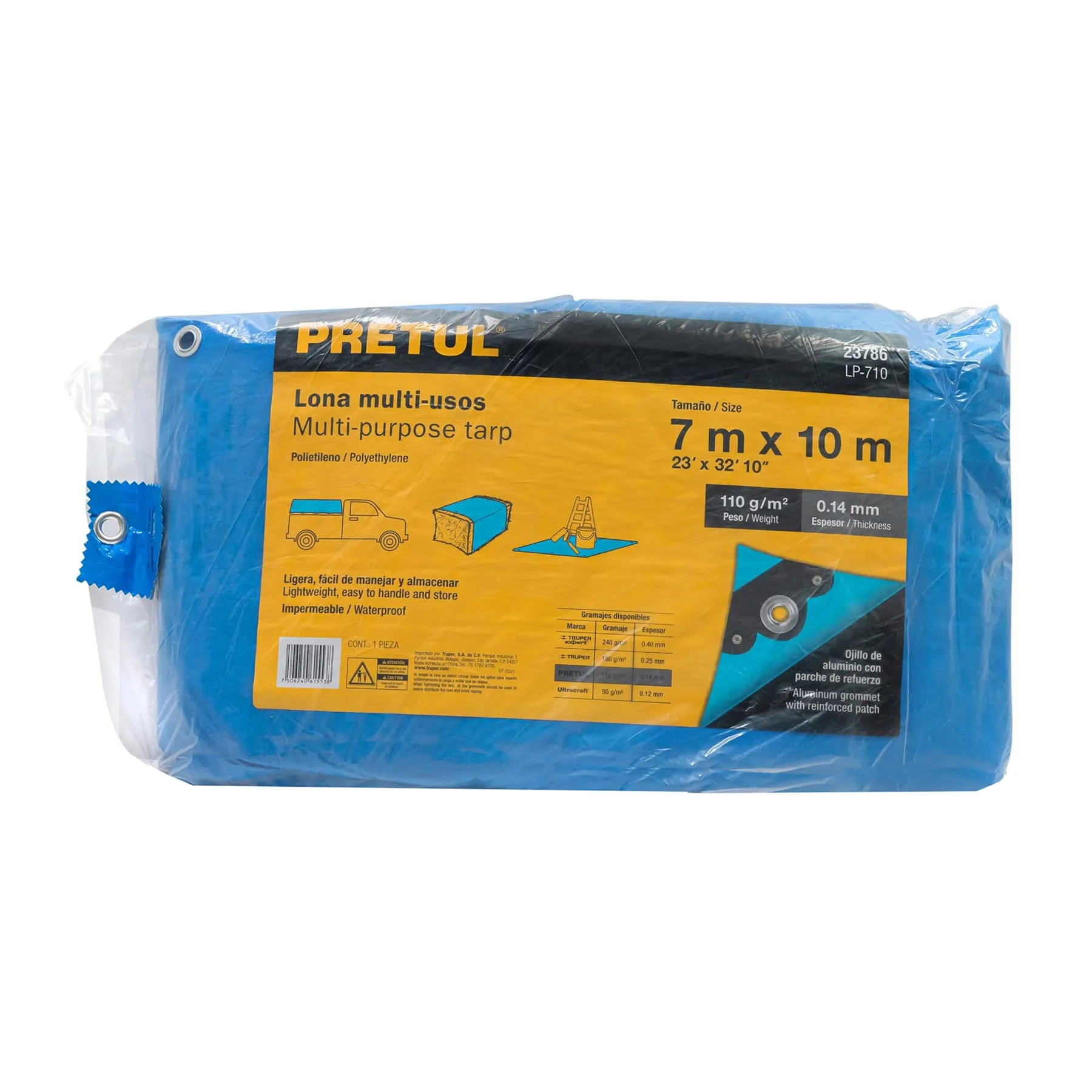 Lona 7 m Azul 10 m Pretul