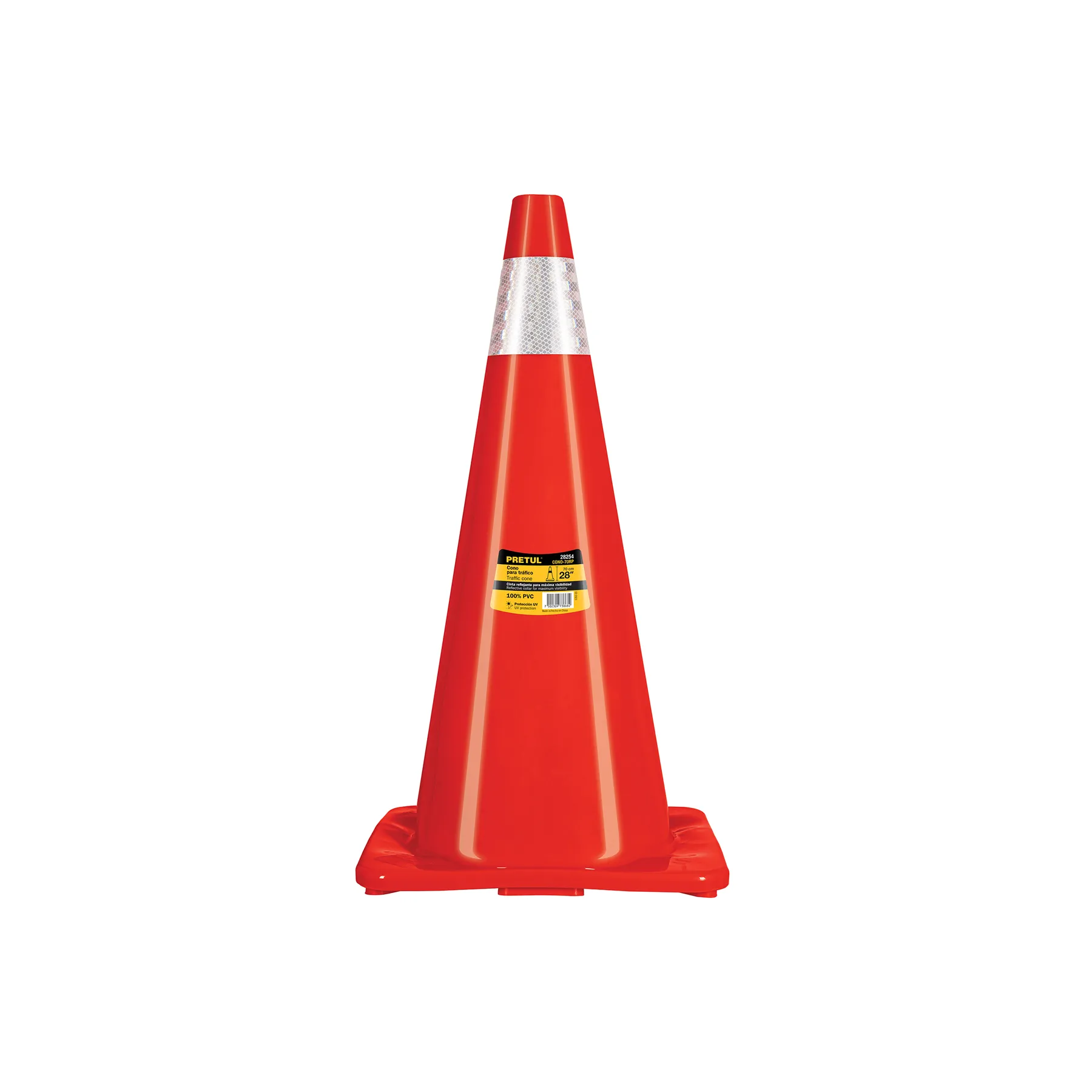 Cono para trafico 70 cm (28") Pretul De pvc