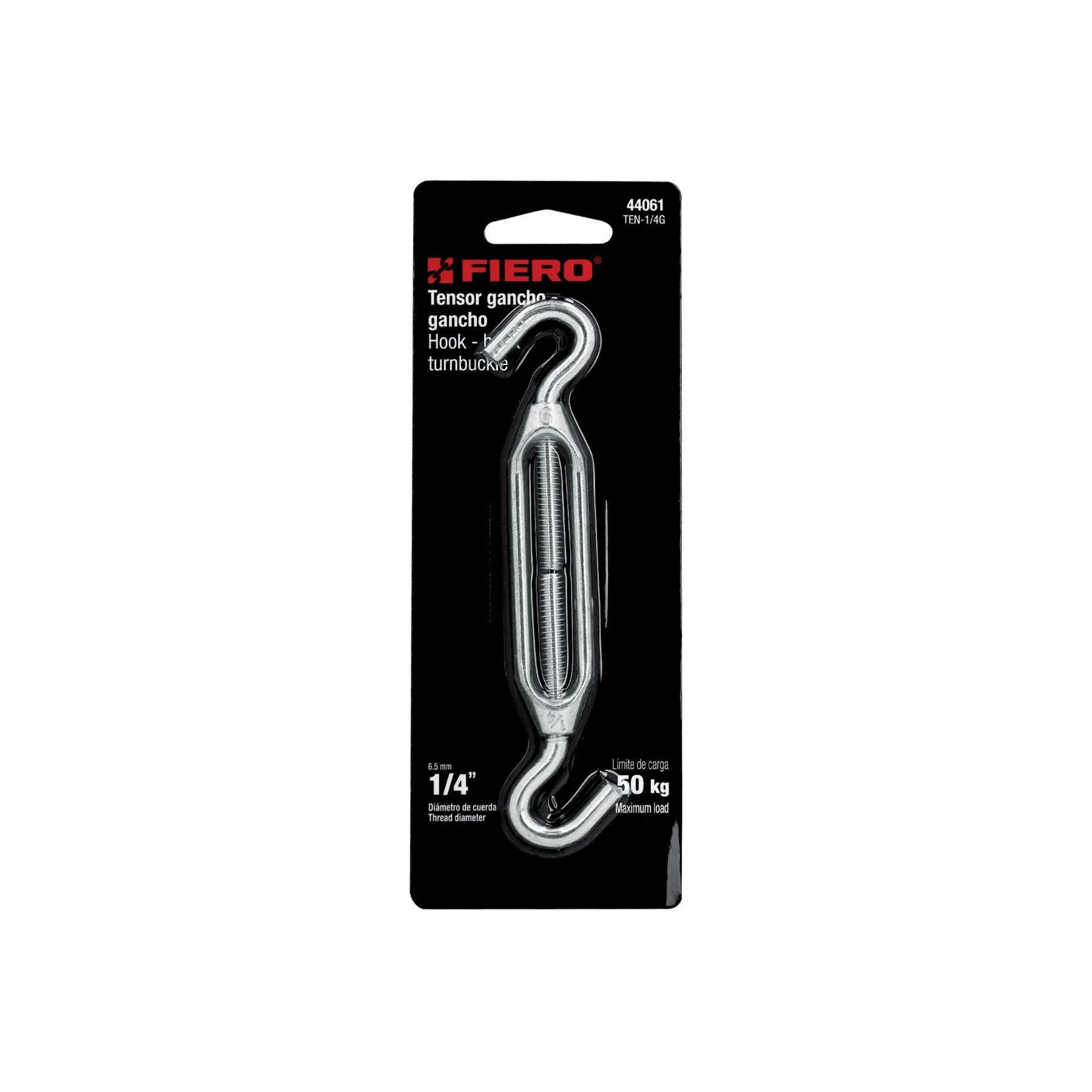 Tensor 1/4 " (7 mm) Fiero Acero Gancho - Gancho