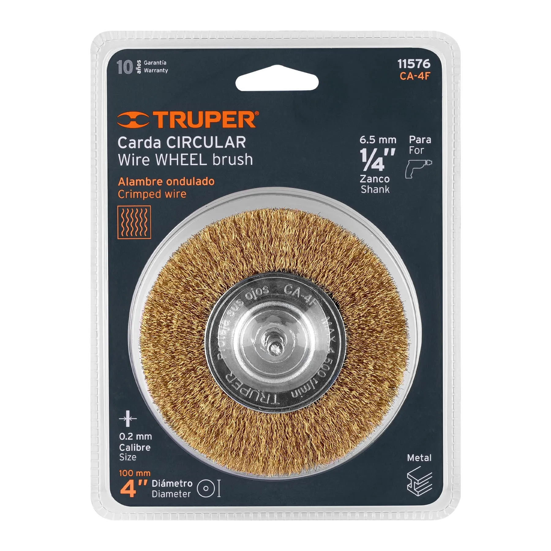 Carda circular para taladro Fino 4 " Truper