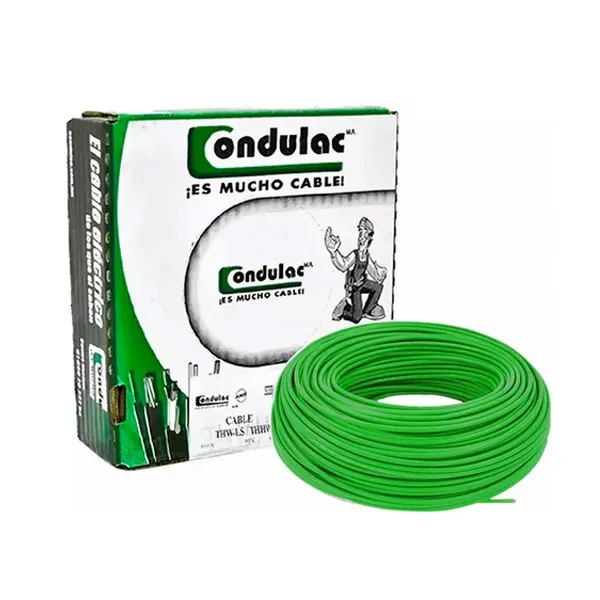 Cable sencillo #12 Verde Condulact Por caja (100 m)