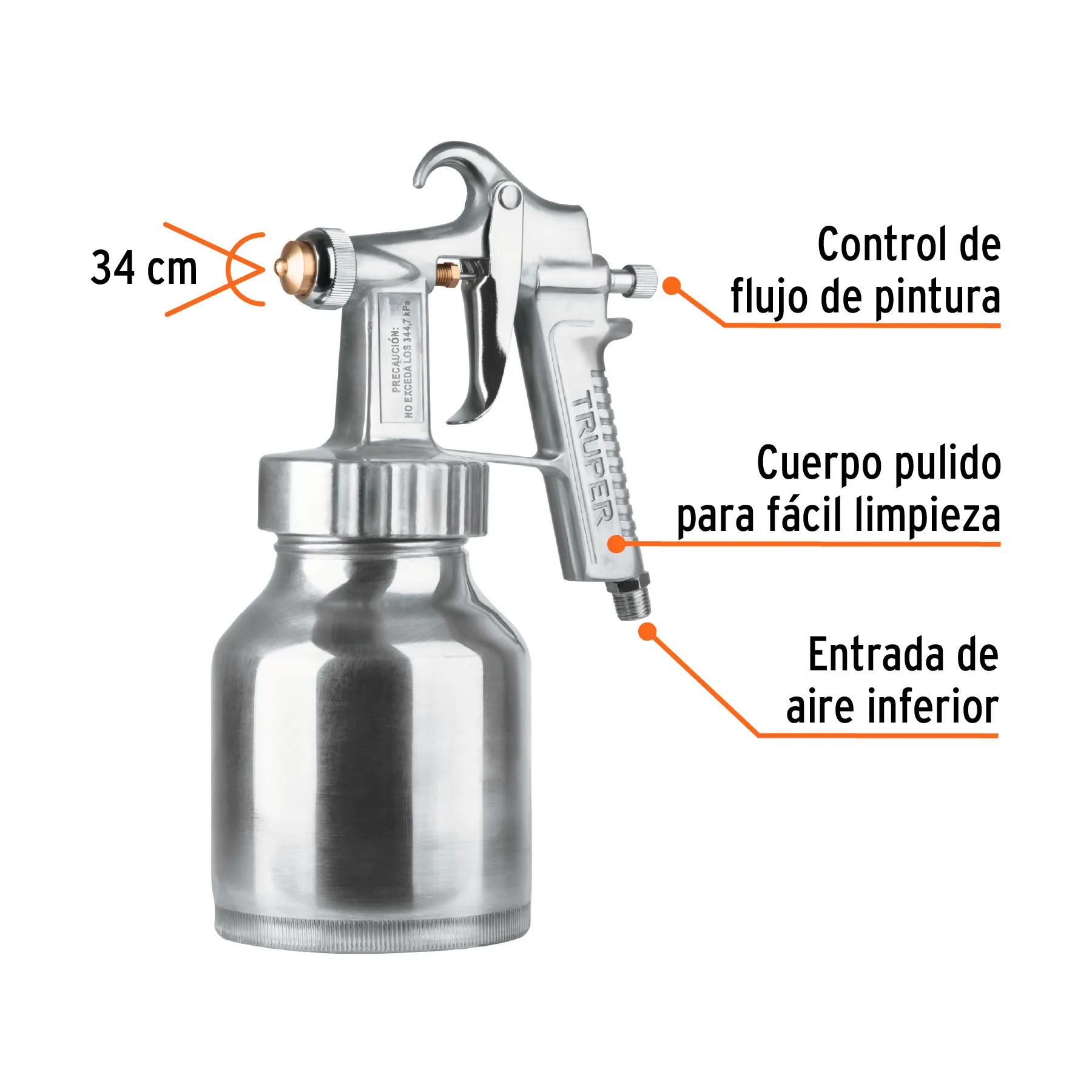 Pistola para pintar 1 L Truper De baja presion