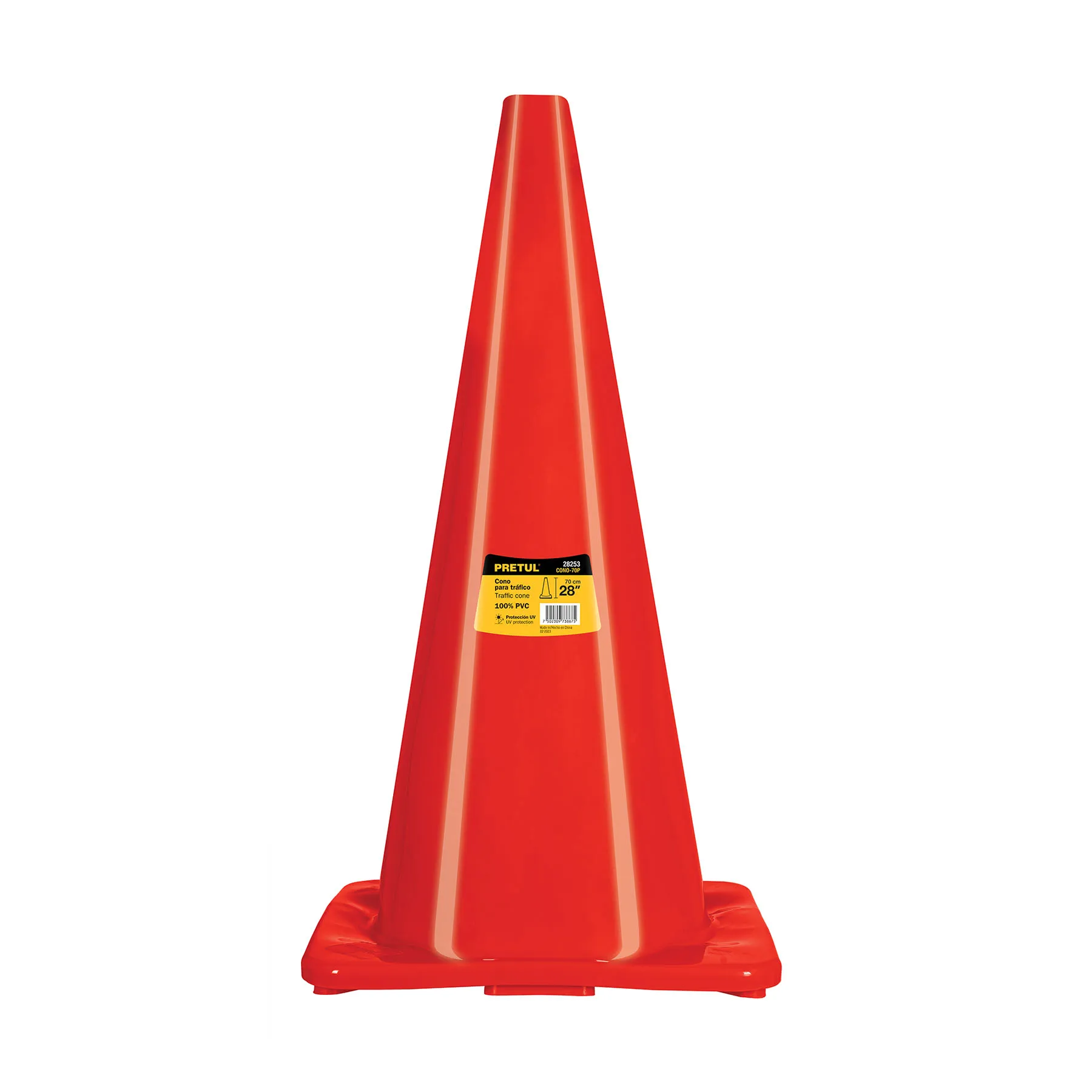 Cono para trafico 70 cm (28") Pretul De pvc