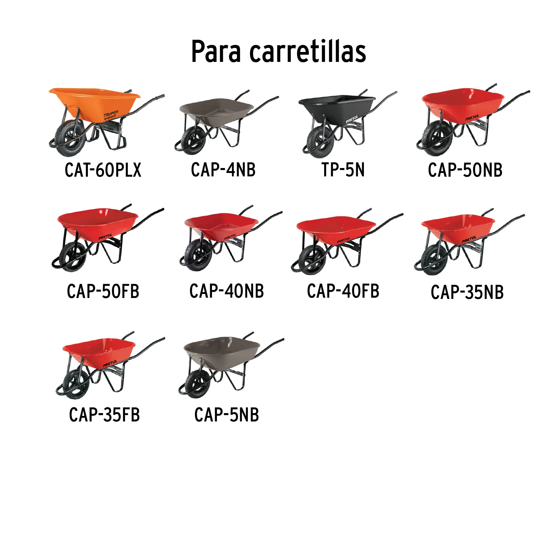 Chumaceras para carretilla Truper (2 piezas)