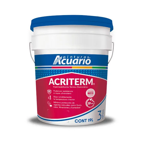 Impermeabilizante Rojo 19 L 3 Años Acuario Acriterm