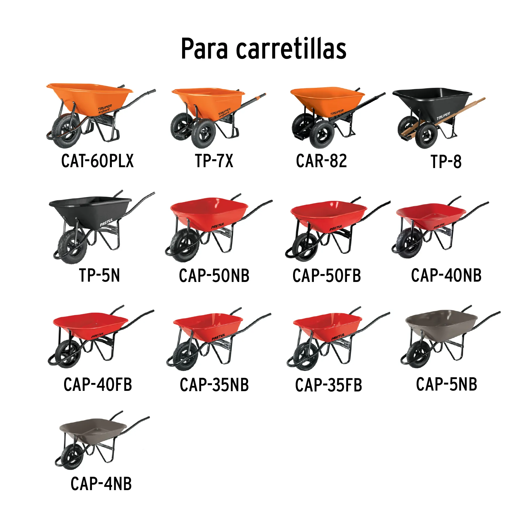 Baleros para carretilla Truper (2 piezas)