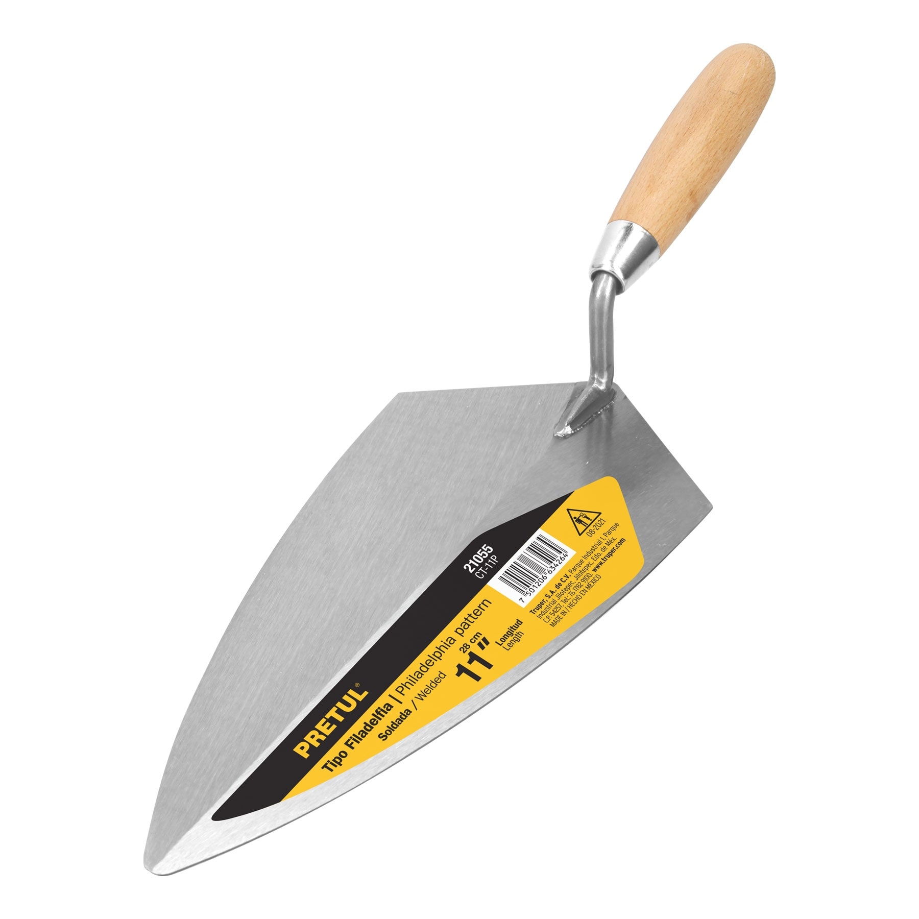 Cuchara para albañil Pretul 11 " (28 cm) Filadelfia Mango de madera Soldada
