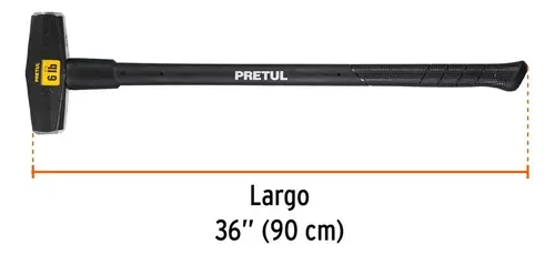 Marro  Tipo nevada Mango fibra de vidrio Pretul 6 lb