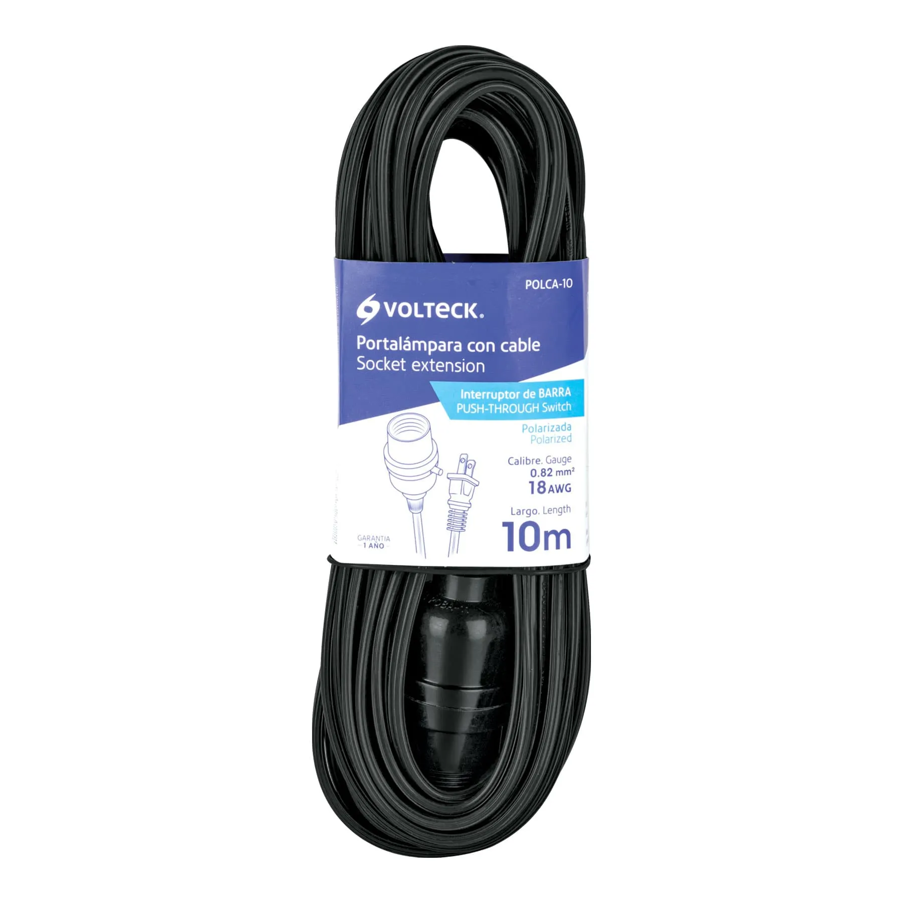 Portalampara de baquelita 10 m Volteck Con cable