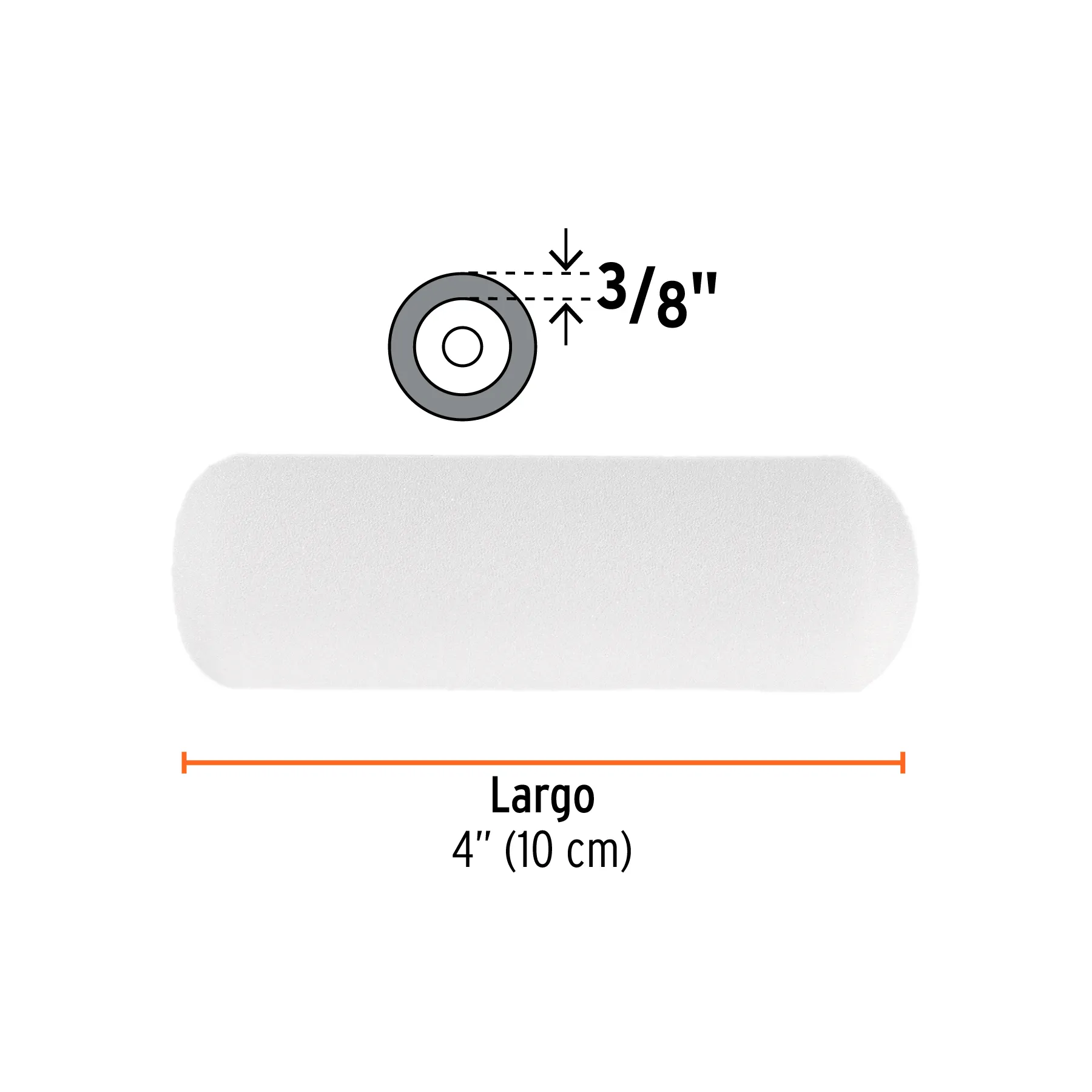 Felpa para rodillo 4 " Truper Esponja