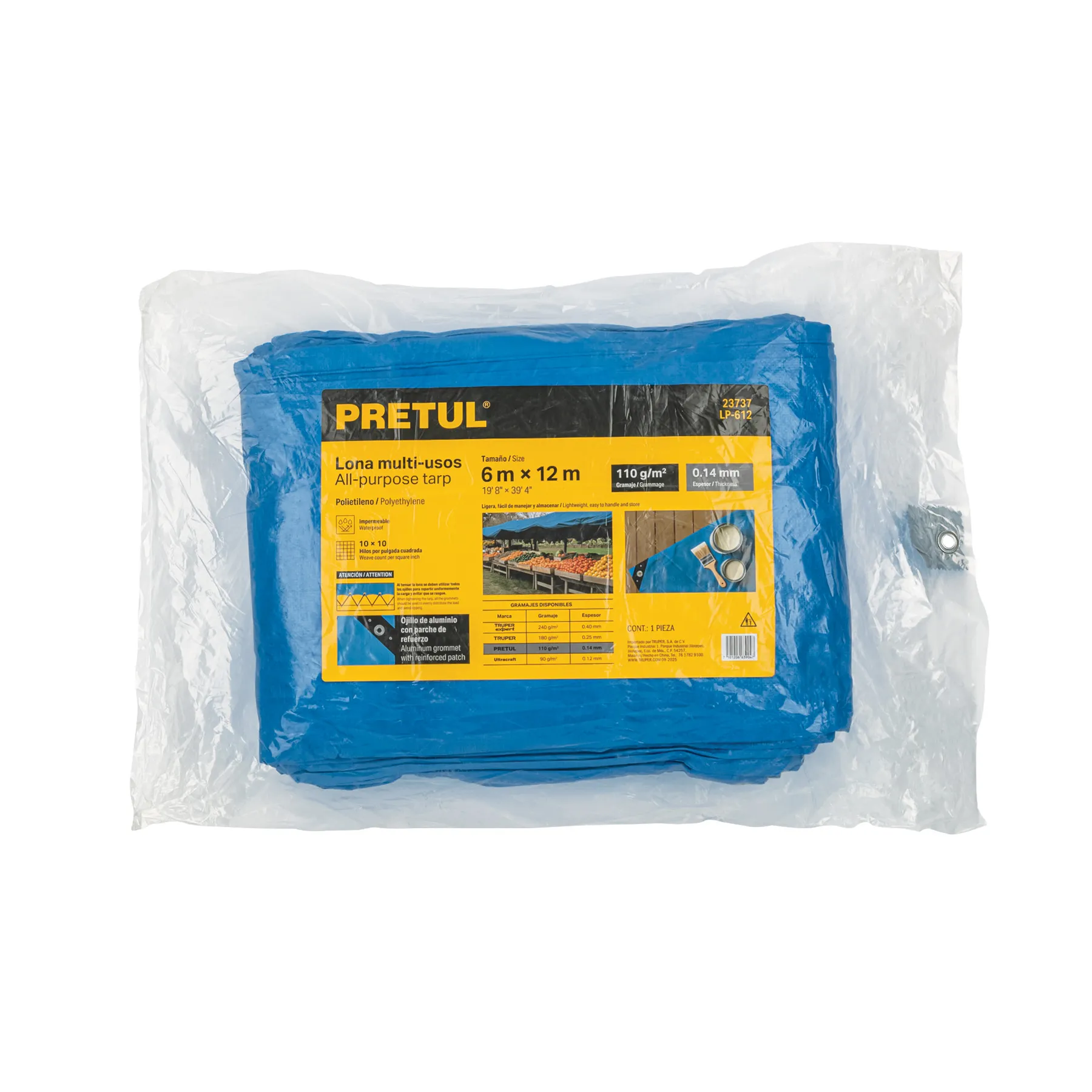 Lona 6 m Azul 12 m Pretul