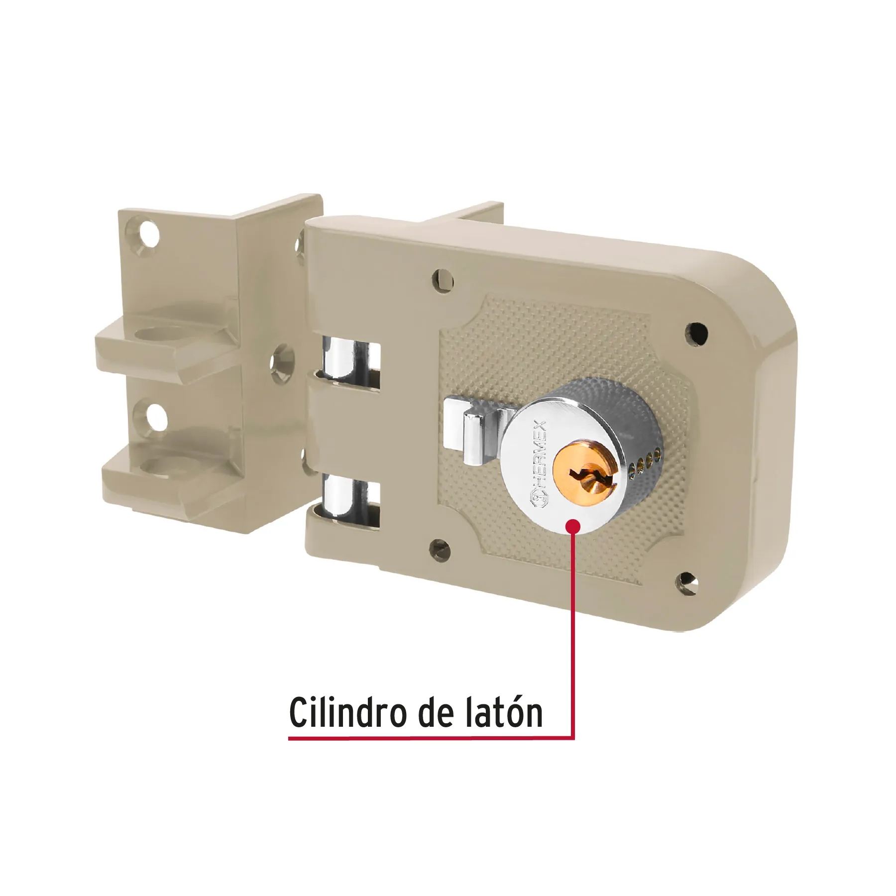 Cerradura de sobreponer Hermex Para puerta corredizas Izquierda