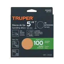 Lija orbital #100 Truper Paquete (5 pz)