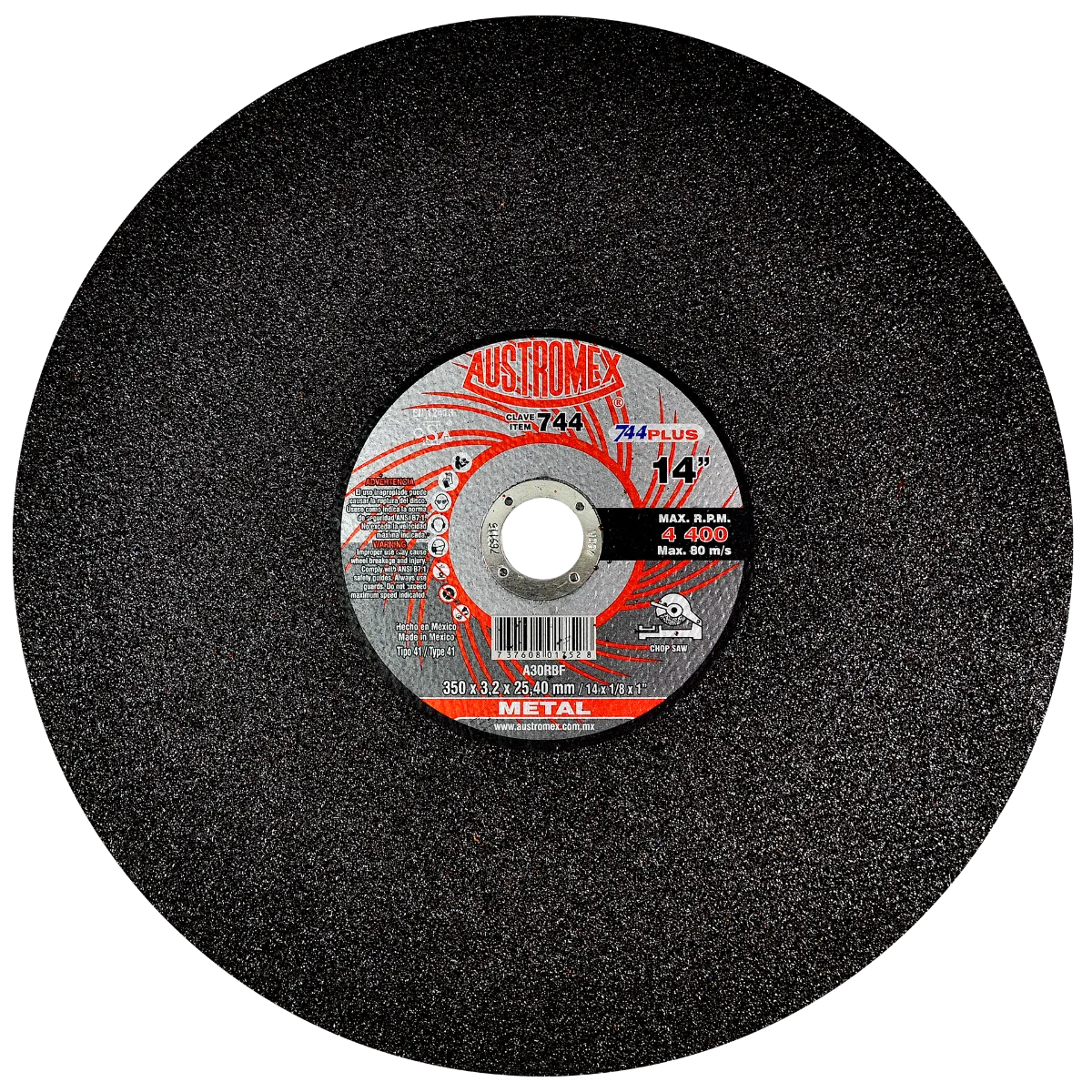 Disco de corte para metal 14 " Austromex 744