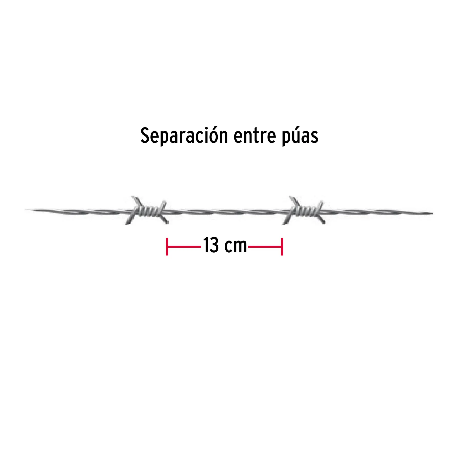 Alambre de puas galvanizado 100 m Fiero