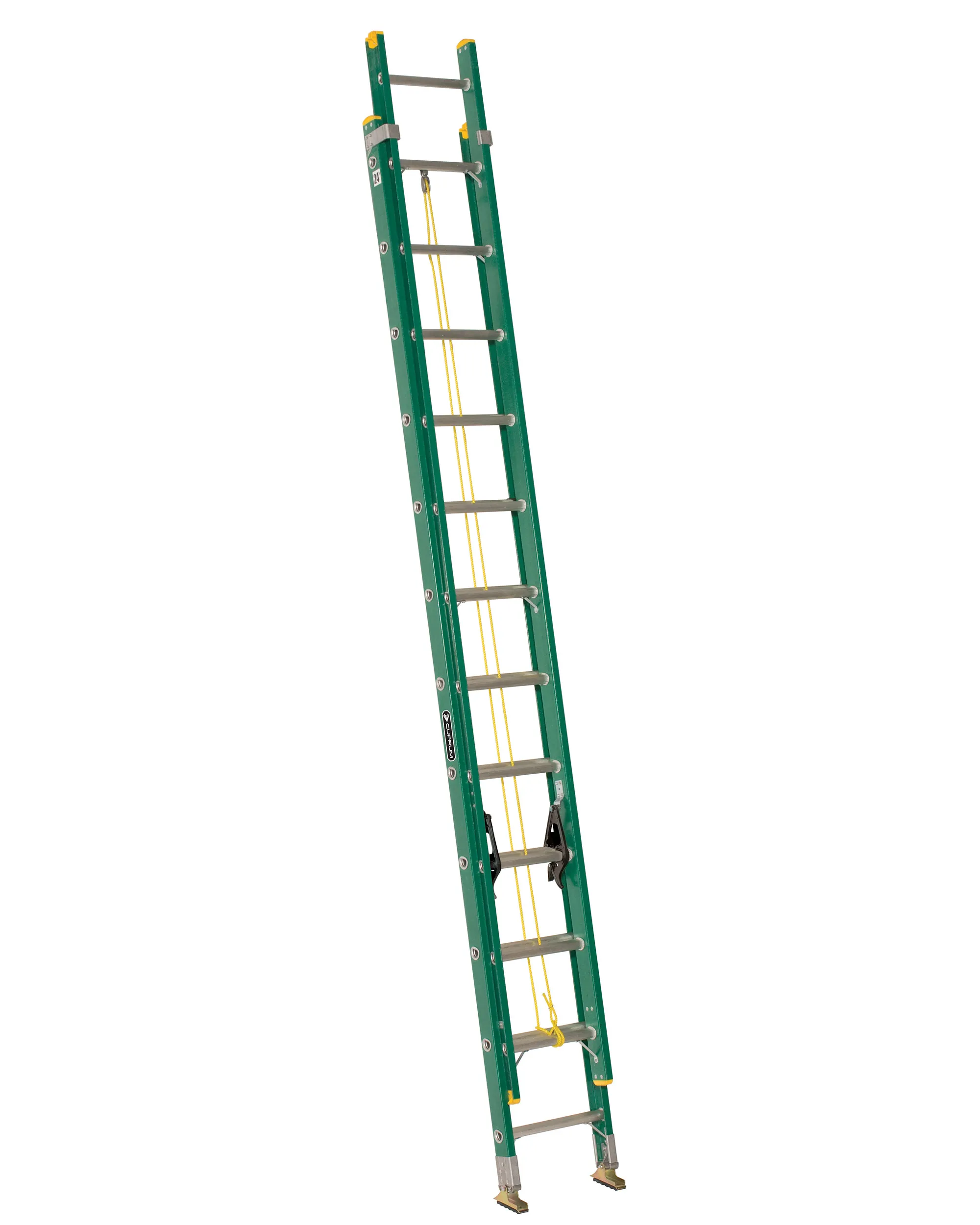Escalera 6.40 m 175 kg (uso profesional) Cuprum Fibra de vidrio 24 peldaños Extensión