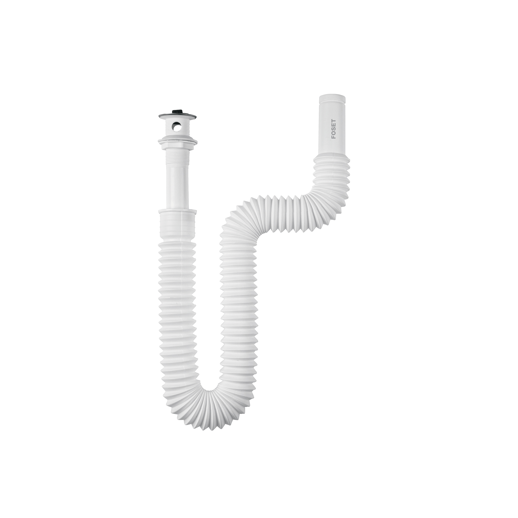 Cespol Foset PVC Flexible Contra con arillo cromado Para lavabo