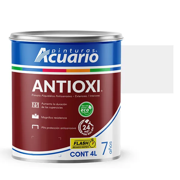 Pintura anticorrosiva Blanco 1 L (1000 ml) Acuario ANTIOXI